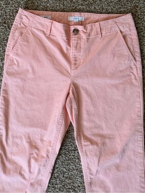 LOFT Pastel Coral Straight-Leg Ankle Pant Size 6